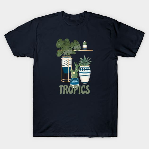 Tropics  |  Tropical Plants  | Botanical Plants T-Shirt by Space Sense Design Studio